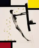 Sabari Shaking Mondrain by Atul Dodiya, Mixed media print on handmade paper, sold May 2011
