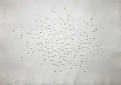 Fragment Conversation by A. Balasubramaniam, Embossing on paper, sold May 2011
