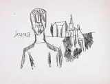 Untitled by F. N. Souza, Ink on paper, sold Apr 2011