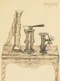 Untitled by F. N. Souza, Ink on paper, sold Apr 2011