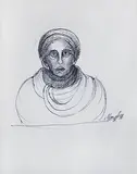Untitled by Manjit Bawa, Pen and ink on paper, sold Apr 2011