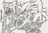 Untitled by F. N. Souza, Lithograph on paper, sold Apr 2011