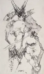 Untitled by Ram Kumar, Pen and ink on paper, offered Apr 2011