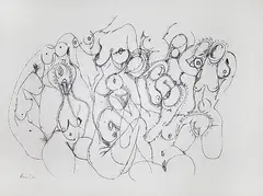 Untitled by Avinash Chandra, Pen and ink on paper, offered Apr 2011