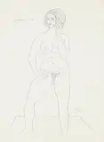 Untitled by F. N. Souza, Lithograph on paper, sold Apr 2011