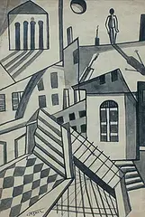 Untitled by Ram Kumar, Ink on paper, sold Apr 2011