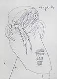 Untitled by F. N. Souza, Pen on paper, sold Apr 2011