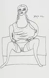 Untitled by F. N. Souza, Ink on paper pasted on board, offered Apr 2011