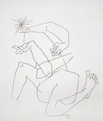Untitled by M. F. Husain, Pastel and pencil on paper, sold Apr 2011