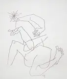 Untitled by M. F. Husain, Pastel and pencil on paper, sold Apr 2011