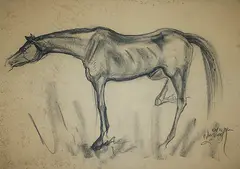Untitled by Sunil Das, Charcoal on paper pasted on card, offered Apr 2011