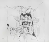 Untitled (from the Bangladesh Drawings series) by K. G. Subramanyan, Ink on paper, sold Apr 2011