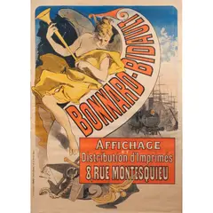 Bonnard-Bidault, Paris by Jules Chéret, 1887, Lithograph in colors, sold Sep 2026