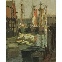 Untitled by Frederick John Mulhaupt, oil on board, sold May 2026