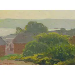 Untitled (View from Tiburon) by Granville Redmond, oil on board, sold May 2026