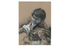 Untitled by David Poole, watercolor, offered Jan 2020