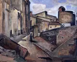 Le Faubourg de Colliours by Jean-Rudolphe Strebelle, 1926, gouache, sold Dec 2015