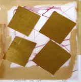 Ochre Squares / Red by Sandra Blow, drawing, sold Dec 2015