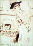 Drypoint etching by Paul César Helleu, etching, sold Dec 2015