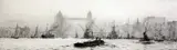 Tower Bridge from down river with Colonial Wharf by William Lionel Wyllie, etching, sold Dec 2015