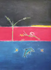Screen print by Craigie Aitchison, 2004, print, sold Dec 2015