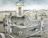 La Cabana Nei bagni misteriosi 1968 by Giorgio de Chirico, lithograph, sold Dec 2015