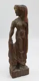 A 20th century carved wood model of a standing female nude, 42in by Cyril Saunders Spackman, sculpture, sold Dec 2015
