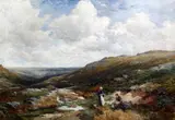 On the Old Road, Capel Curig by David Bates, 1900, oil on canvas, sold Oct 2015