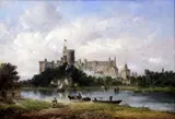 Windsor Castle from the Thames,inscribed verso and dated 1857,14 x 21in by Alfred Vickers Snr, 1857, oil on canvas, sold Oct 2015