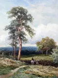 On the Downs, Kempty Common by John Bates Noel, oil on canvas, sold Oct 2015