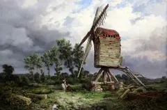 A Ruined mill, Warwickshire by Samuel Henry Baker, oil on canvas, sold Oct 2015