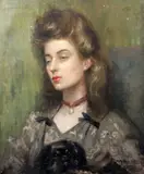 Portrait of a young lady by James Guthrie, oil on canvas, sold Oct 2015