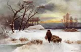 Homeward Bound by Tom Campbell, oil on canvas board, sold Oct 2015
