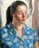 Portrait of a young woman by Leonard John Fuller, oil on canvas, sold Oct 2015