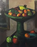 Still life with bowl of fruit c.1907 by Antoine Villard, oil on canvas, sold Oct 2015