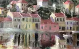 St Mandrier, early morning by Leila Faithfull, oil on canvas, sold Oct 2015