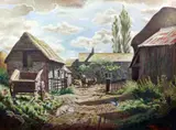 Afternoon on the farm by Douglas Bliss, oil on canvas, sold Oct 2015