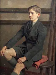 The Schoolboy' c.1924 by Percy Horton, oil on canvas, sold Oct 2015