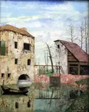 Ancient Mill and Pond by Josselin Bodley, 1936, oil on canvas, sold Oct 2015