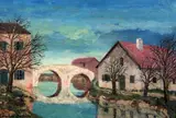 Charente Inferieure, France by Josselin Bodley, oil on canvas board, sold Oct 2015