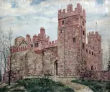 Naworth Castle by Josselin Bodley, 1935, oil on canvas, sold Oct 2015