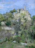 Saumane-de-Vaucluse,initialled and inscribed verso,10.5 x 7.5in by Diana Maxwell Armfield, oil on board, sold Oct 2015