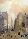 Water Street and tower vaults, Liverpool by William Gawin Herdman, 1874, watercolour, sold Oct 2015