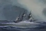 HMS Norfolk by William Frederick Mitchell, 1903, watercolour, sold Oct 2015