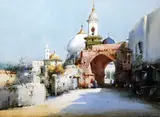 An archway in Morocco by Noel Henry Leaver, watercolour, sold Oct 2015