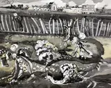 The Cabbage Patch by Michael Rothenstein, 1947, ink and watercolour, sold Oct 2015