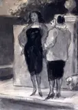 Car Tarts on a Maida Vale corner' c.1958,initialled,10 x 7.5in by Edward Ardizzone, ink and wash, sold Oct 2015