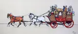 Mail coaches Perth Aberdeen and London Plymouth by Cecil Aldin, print (other), sold Oct 2015