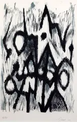Untitled by William Gear, screenprint, sold Oct 2015
