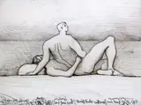 Reclining man and woman I, 1975, Cramer 361 by Henry Moore, etching and aquatint, sold Oct 2015